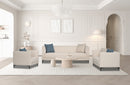 Noosa Fabric Modedrn Sofa Set Cream
