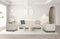 Noosa Fabric Modedrn Sofa Set Cream