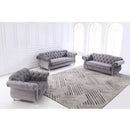 Novah Fabric Sofa Set Grey