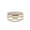 Mellisa Stainless Steel Top Brown Glass Coffee Table Gold