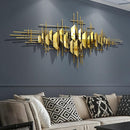 Living Room Wall Hanging Metal Pendant Sofa Background Wall Decoration Gold