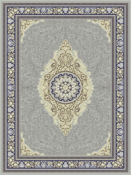 Mashad 722255 Gray Traditional Persian Area Rug