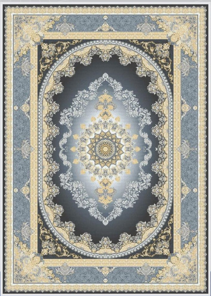 Mashad 723502 Traditional Persian Area Rug Coal