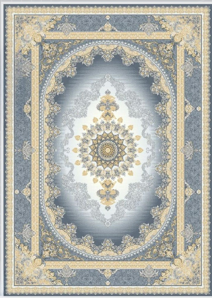 Mashad 723502 Traditional Persian Area Rug Grey