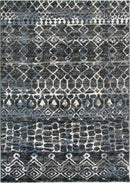 Roma R7646A-Black/D.Blue Modern Rug