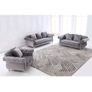 Novah Fabric Sofa Set Grey
