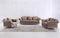 Novah Fabric Sofa Set Light Brown