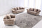 Novah Fabric Sofa Set Light Brown