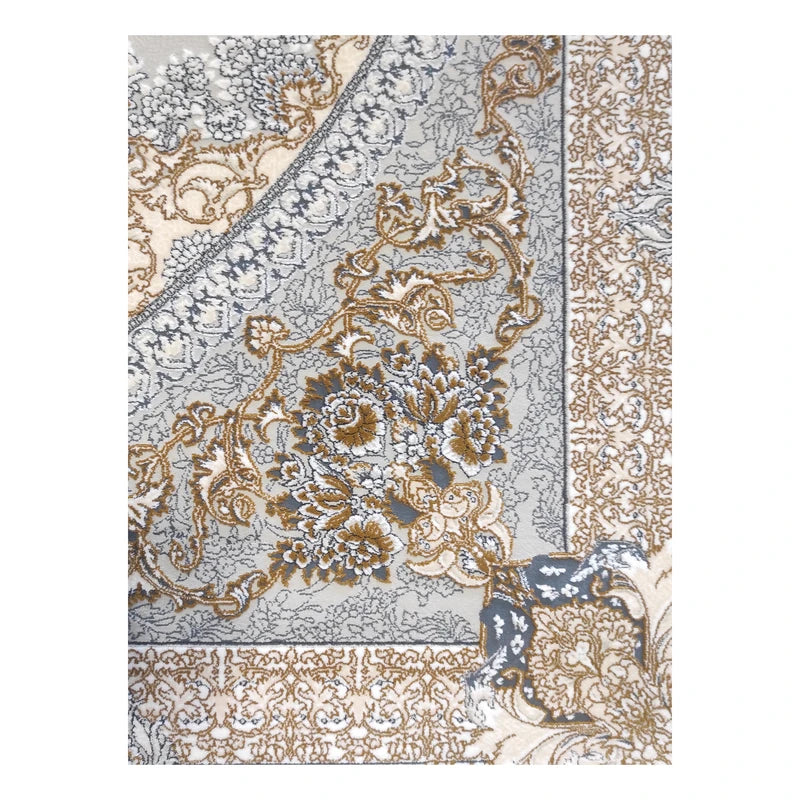 Mashad 723502 Traditional Persian Area Rug Silver