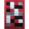 Feary Fe423 Red Black Modern Rug