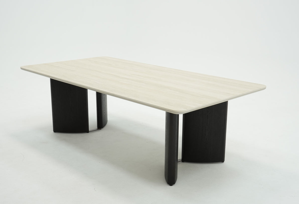 Waratah Ceramic Dining Table Walnut & Coffee Ash