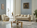 Arizona Velvet 900 Modern Luxury Sofa Set Gold