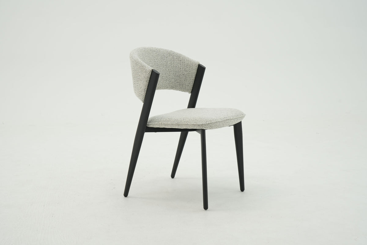 Siena Fabric Dining Chair Light Brown & Matt Coffee Leg