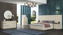 Selena Bedroom Suite Luxury Modern Bed Beige Lacquer
