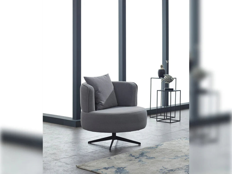 Braga Luxury Grey Velvet Sofa Set
