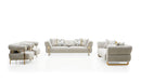 Elia Modern Velvet Sofa Set Brown