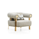 Elia Modern Velvet Sofa Set Brown