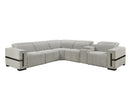 Bliss Luxury Modern Dual Electric Recliner Corner Fabric Sofa Set Grey