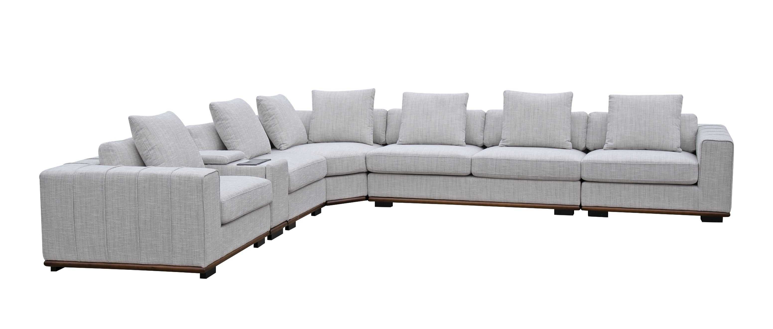 Nadia Velvet Modern Corner Sofa Set Grey