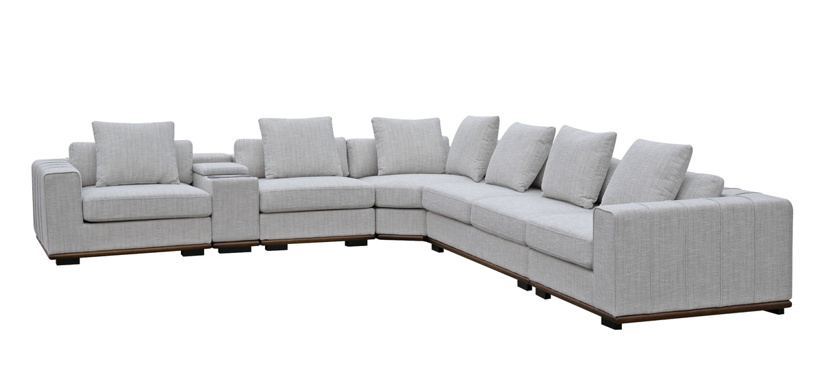 Nadia Velvet Modern Corner Sofa Set Grey