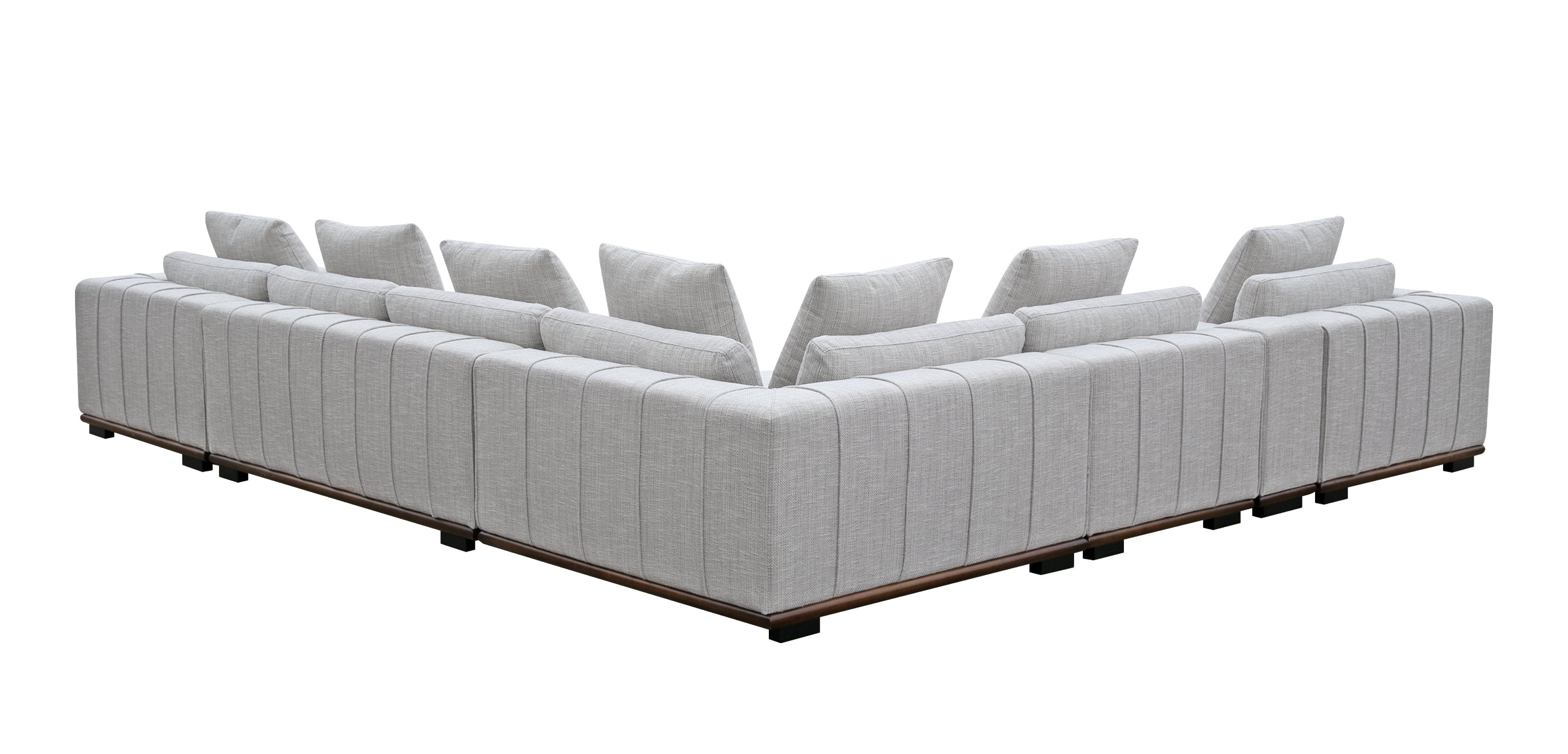 Nadia Velvet Modern Corner Sofa Set Grey