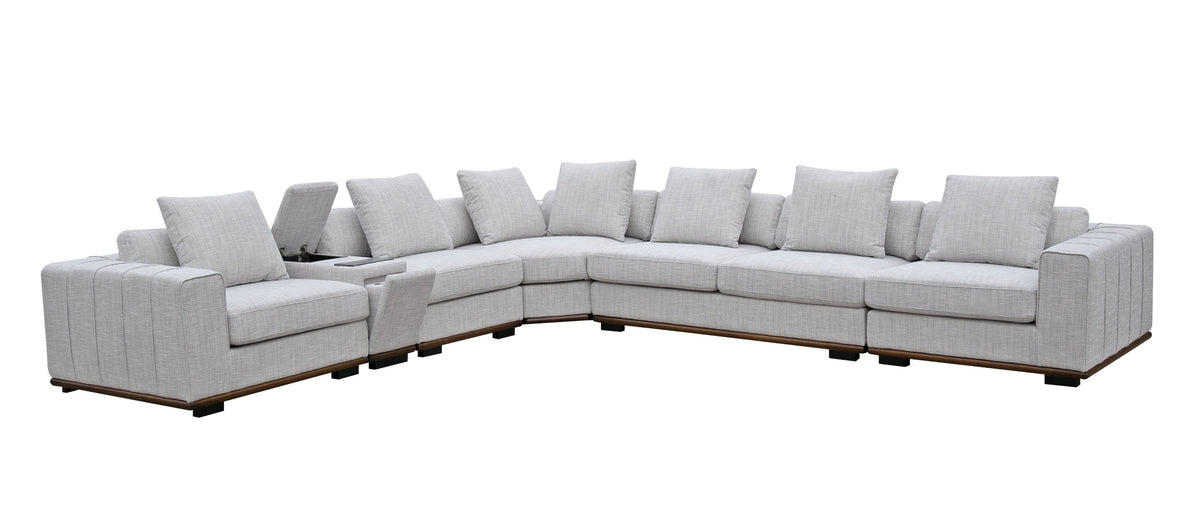 Nadia Velvet Modern Corner Sofa Set Grey