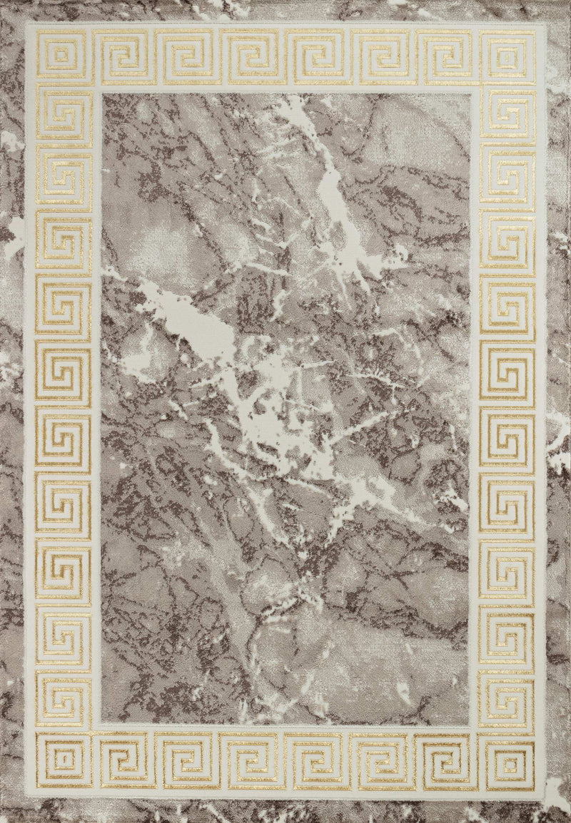 Marmaris D380A Modern Area Rug Cream V.Gold