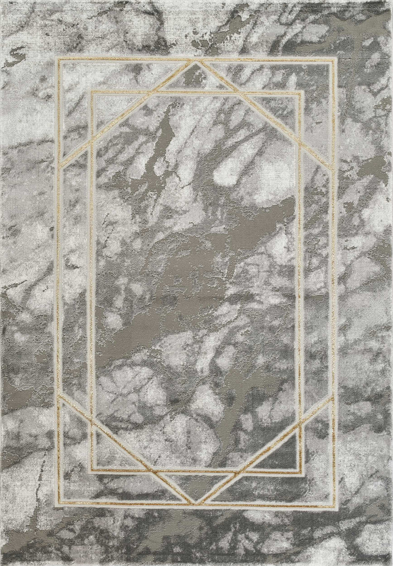 Marmaris D387A Modern Area Rug L.Grey V.Gold
