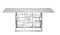 Sierra Stainless Steel Base Marble Top Dinning Table Silver