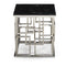 Sierra Marble Top Stainless Steel Base Side Table Silver