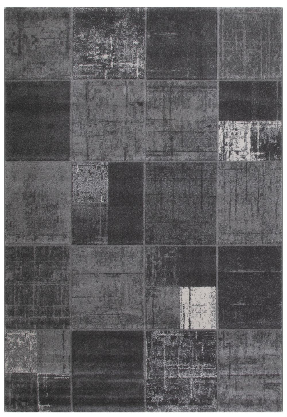 Faery E5142 Dark Grey-Grey Modern Area Rug