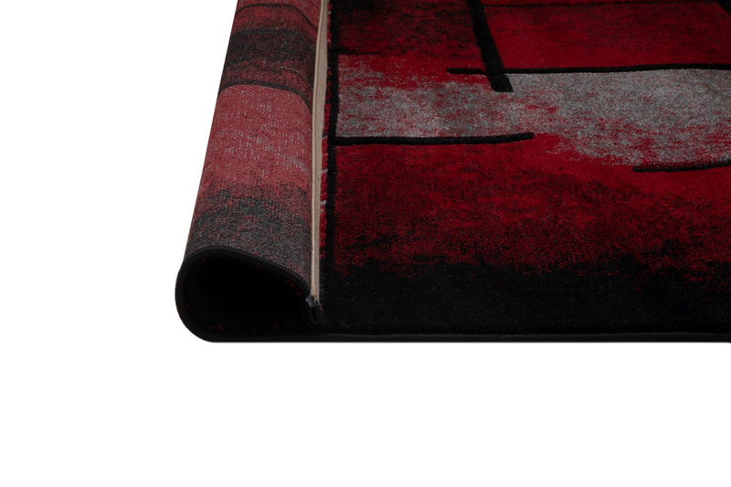 Faery G8272 Dark Red-Black Modern Area Rug