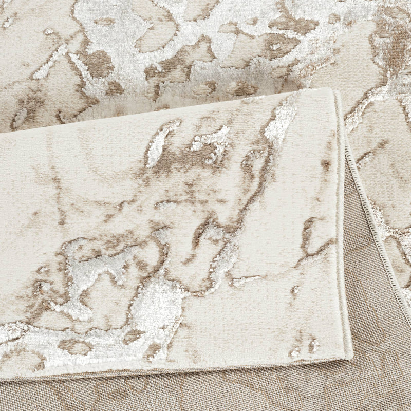 Elmas T502A Modern Area Rug Cream White