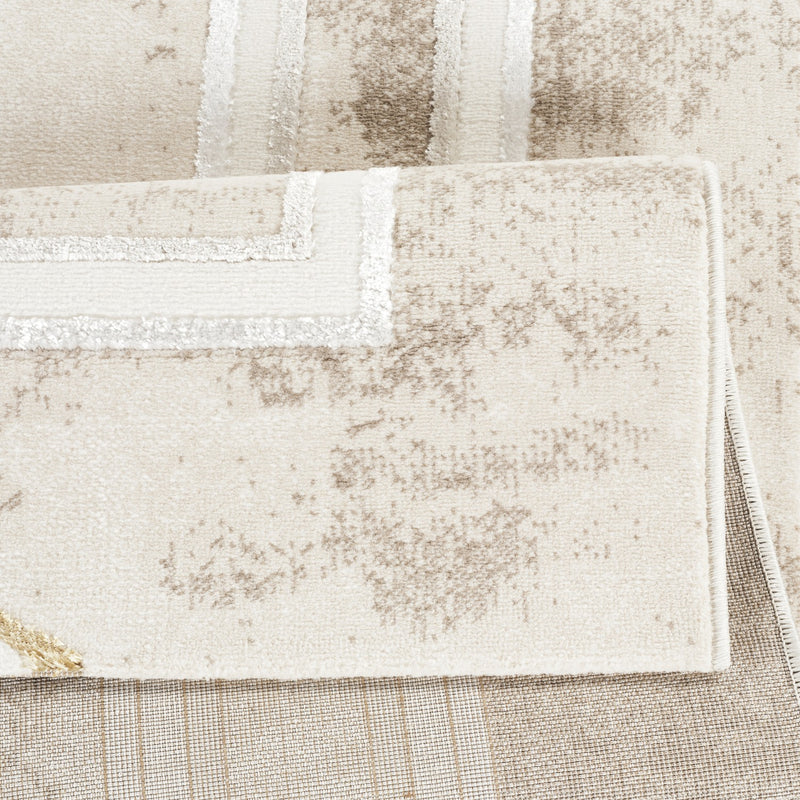 Elmas T510A Modern Area Rug Cream White