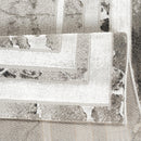 Elmas T502B Modern Area Rug L.Grey White