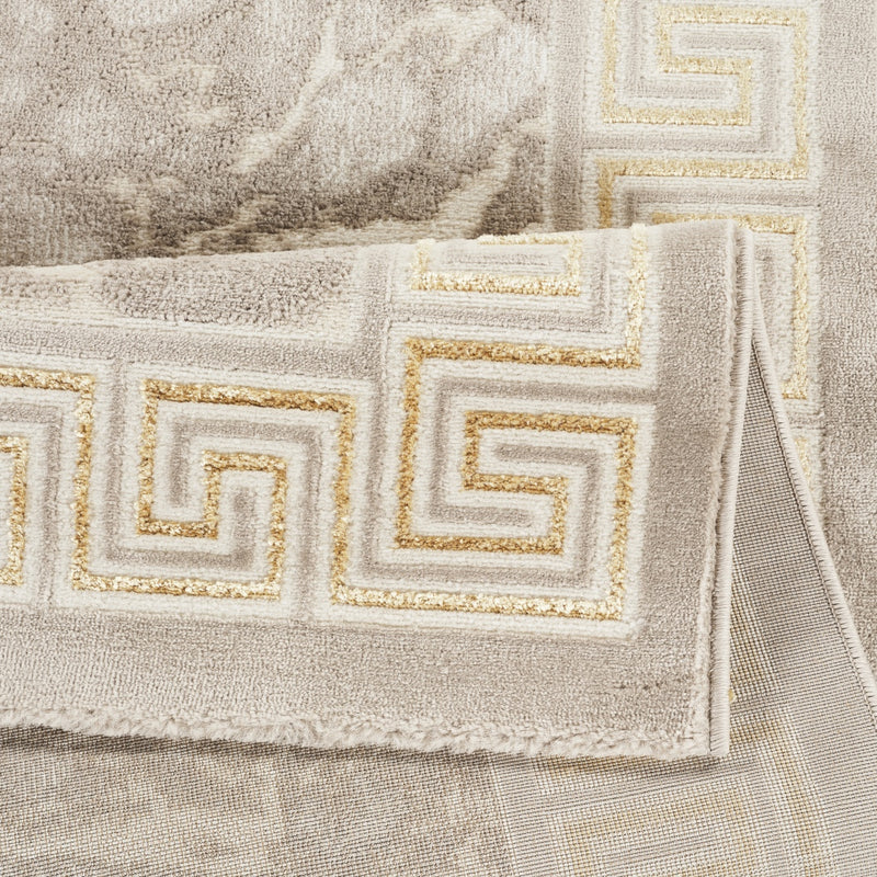Marmaris D634A Modern Area Rug Cream V.Gold