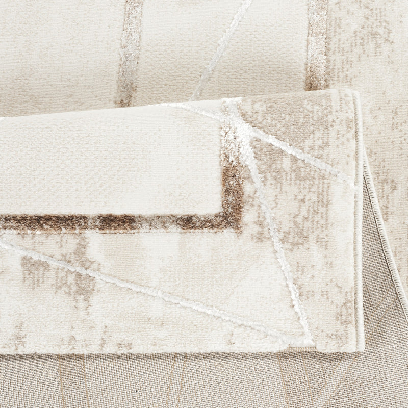 Elmas T519A Modern Area Rug Cream White