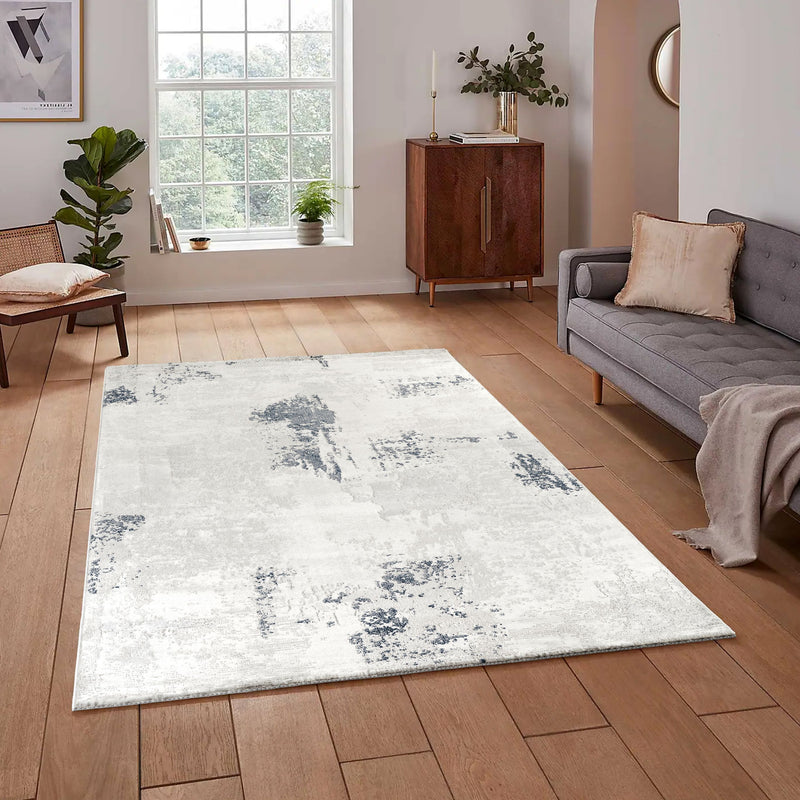 Anemon T110A Modern Area Rug Silver Blue