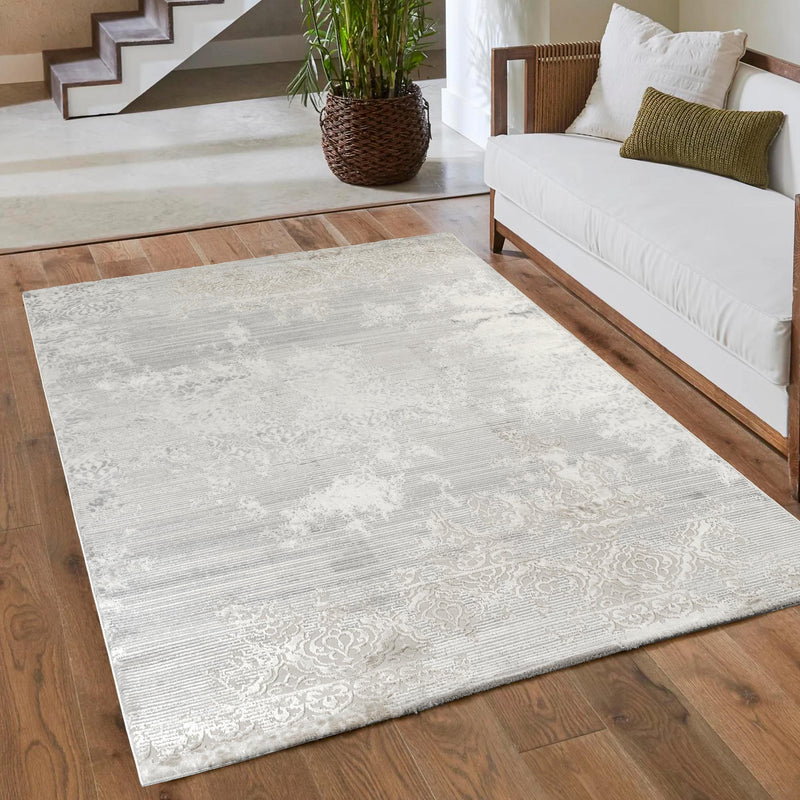 Anemon T020A Modern Area Rug Silver L.Grey