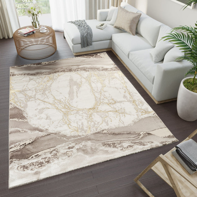 Marmaris T042A Modern Area Rug Cream Beige