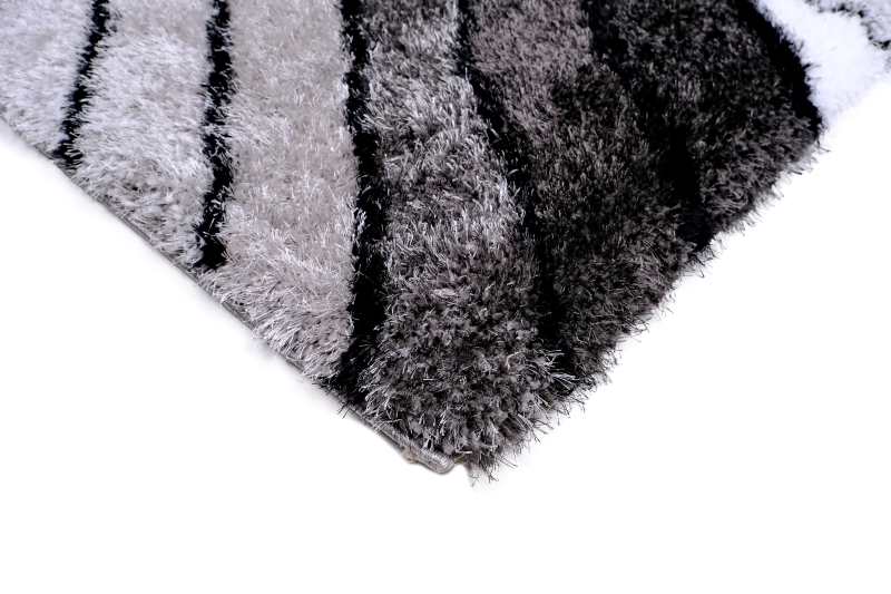 Puffy Style P667A Anthracite / Grey Modern Shaggy Area Rug