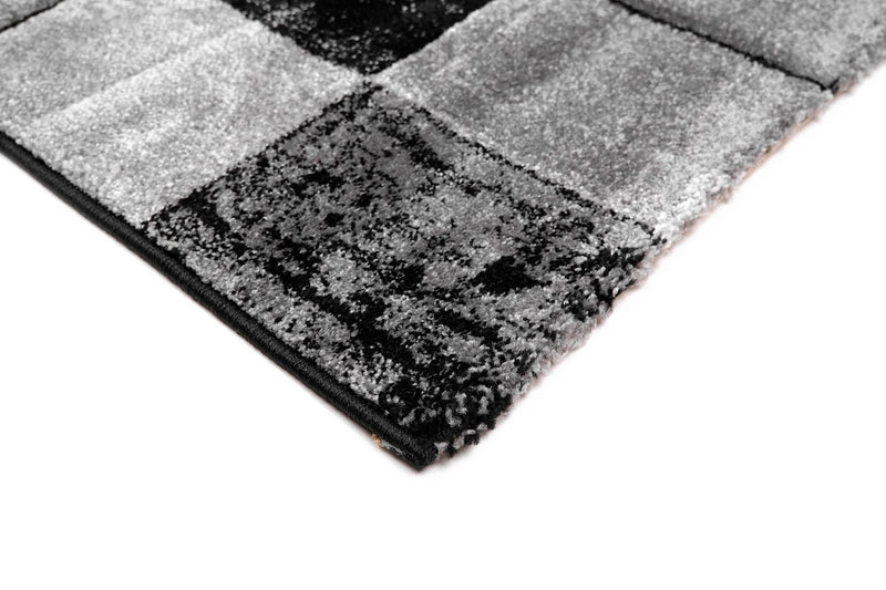 Faery E5142 Black Dark Grey Modern Area Rug