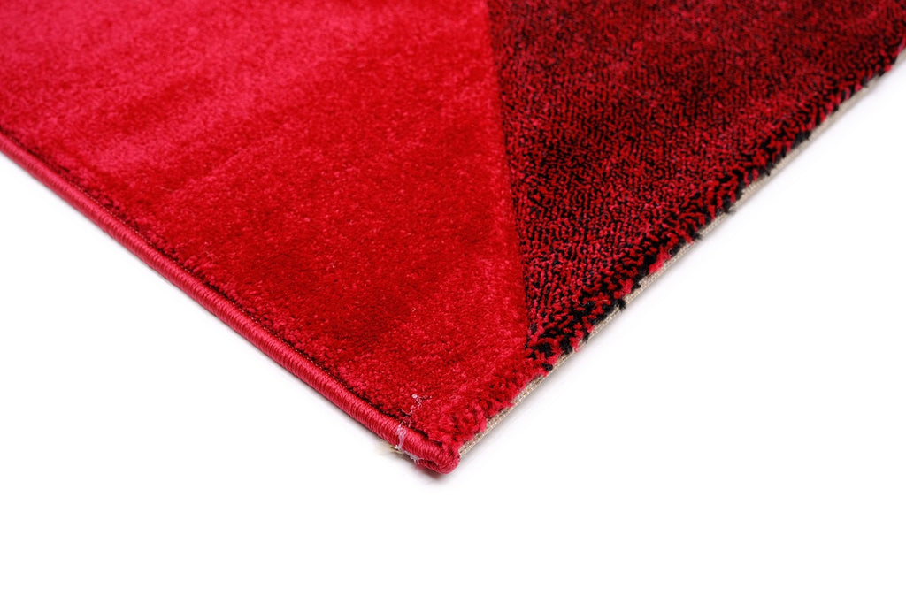 Faery Fe394 Dark Red-Black Modern Hallway Runner