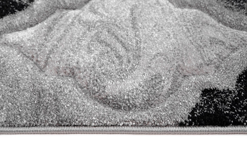 Faery 10140 Black Dark Grey Modern Area Rug
