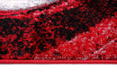 Faery Fe703 Dark Red-Black Modern Hallway Runner