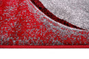 Faery G2855 Dark Red-Black Modern Hallway Runner