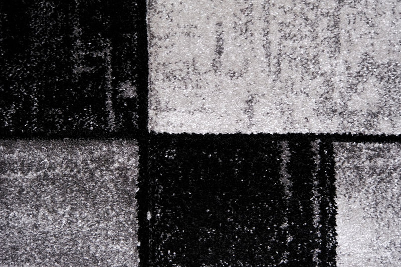 Faery E5142 Black Dark Grey Modern Area Rug