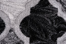 Faery 10140 Black Dark Grey Modern Area Rug