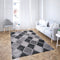 Faery 10140 Black Dark Grey Modern Area Rug