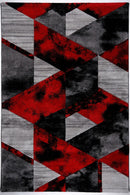 Faery G6511 Dark Red-Black Modern Area Rug